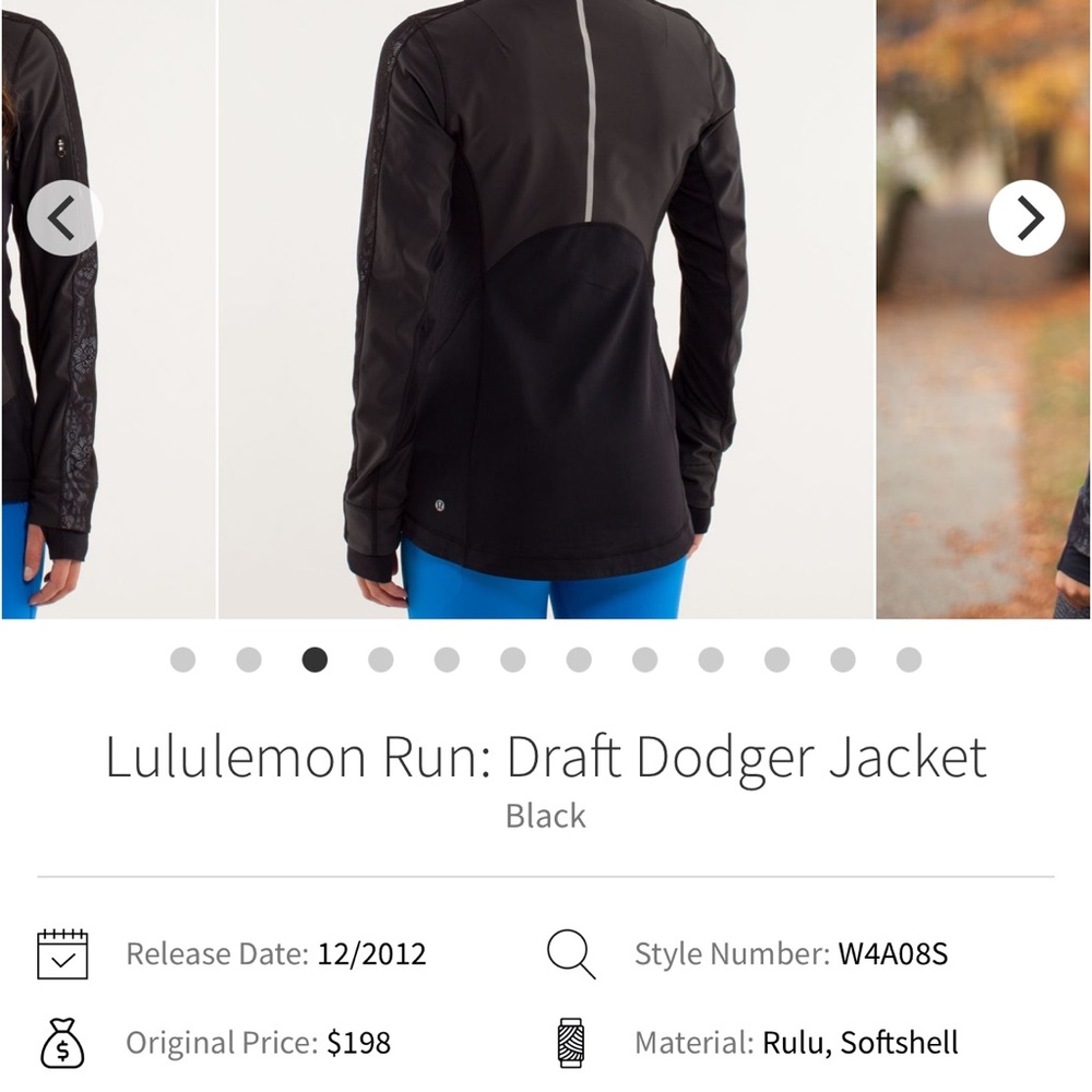 lululemon athletica Women's Black Draft Dodger Jacket